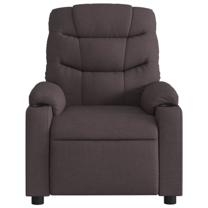 Fauteuil inclinable Marron foncé Tissu – Image 4