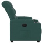 Fauteuil inclinable Vert foncé Tissu – Image 5
