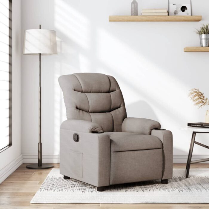 Fauteuil inclinable Taupe Tissu – Image 1