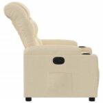 Fauteuil inclinable Crème Tissu – Image 5