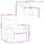 Fauteuil inclinable Crème Tissu – Image 9