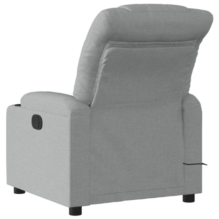 Fauteuil de massage inclinable Gris clair Tissu – Image 2