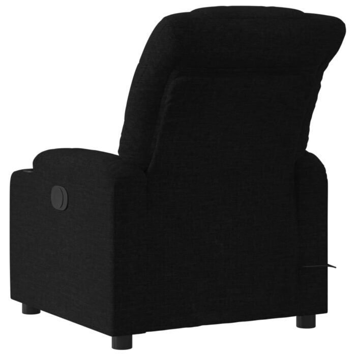 Fauteuil de massage inclinable Noir Tissu – Image 2