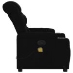 Fauteuil de massage inclinable Noir Tissu – Image 6