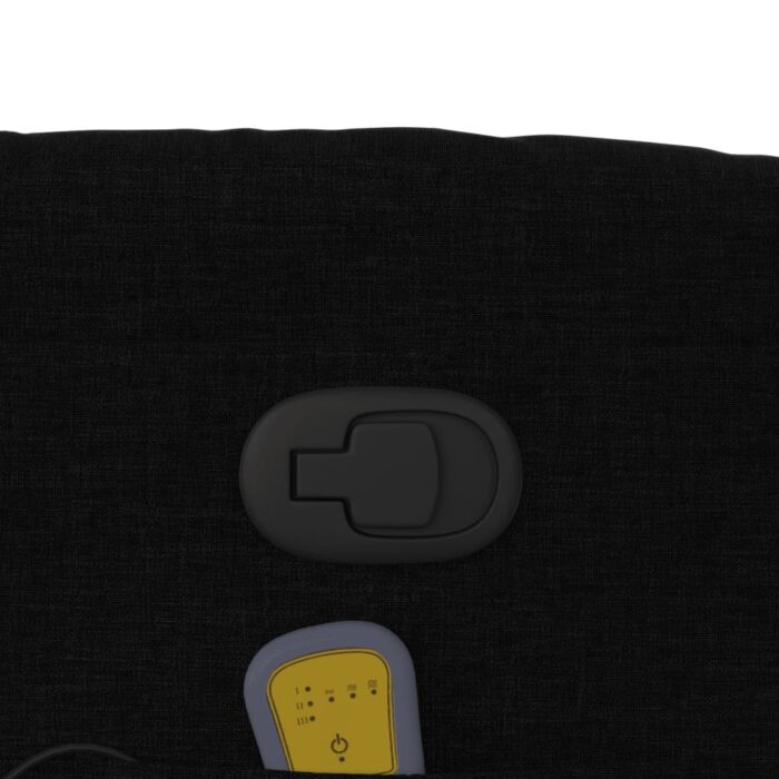 Fauteuil de massage inclinable Noir Tissu – Image 8