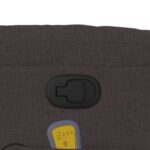 Fauteuil de massage inclinable Marron foncé Tissu – Image 8