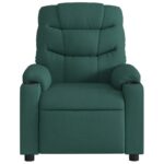 Fauteuil de massage inclinable Vert foncé Tissu – Image 5