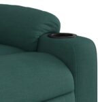 Fauteuil de massage inclinable Vert foncé Tissu – Image 7