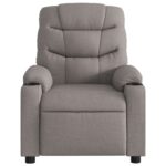 Fauteuil de massage inclinable Taupe Tissu – Image 5