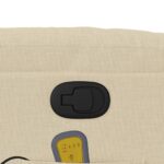 Fauteuil de massage inclinable Crème Tissu – Image 8