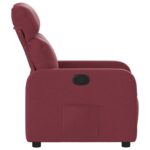 Fauteuil inclinable Rouge bordeaux Tissu – Image 5