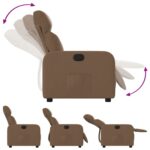 Fauteuil inclinable Marron Tissu – Image 2