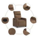 Fauteuil inclinable Marron Tissu – Image 3