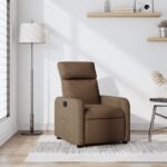 Fauteuil inclinable Marron Tissu