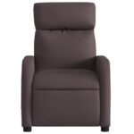 Fauteuil inclinable Marron foncé Tissu – Image 4