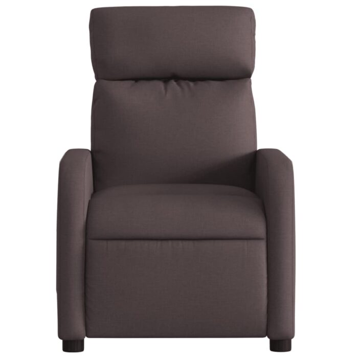 Fauteuil inclinable Marron foncé Tissu – Image 4