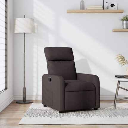 Fauteuil inclinable Marron foncé Tissu