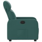 Fauteuil inclinable Vert foncé Tissu – Image 5