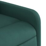 Fauteuil inclinable Vert foncé Tissu – Image 6