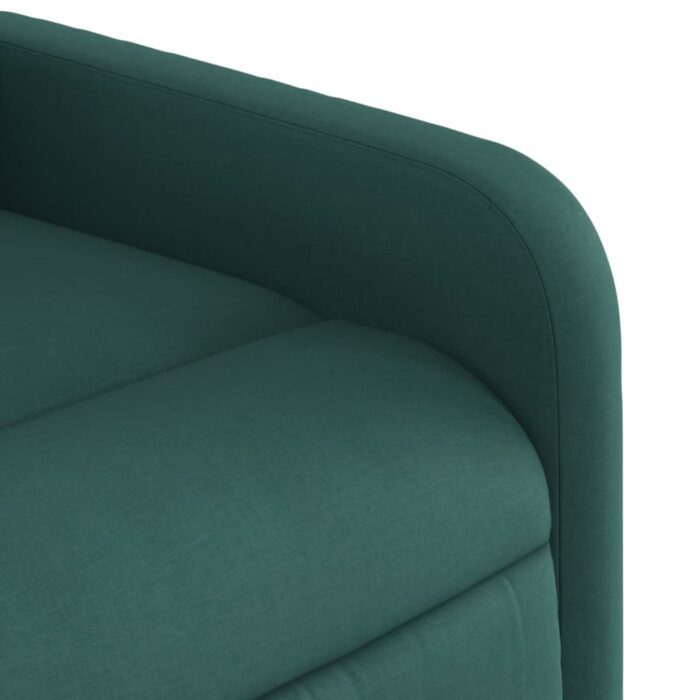 Fauteuil inclinable Vert foncé Tissu – Image 6
