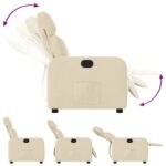 Fauteuil inclinable Crème Tissu – Image 2