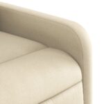 Fauteuil inclinable Crème Tissu – Image 6
