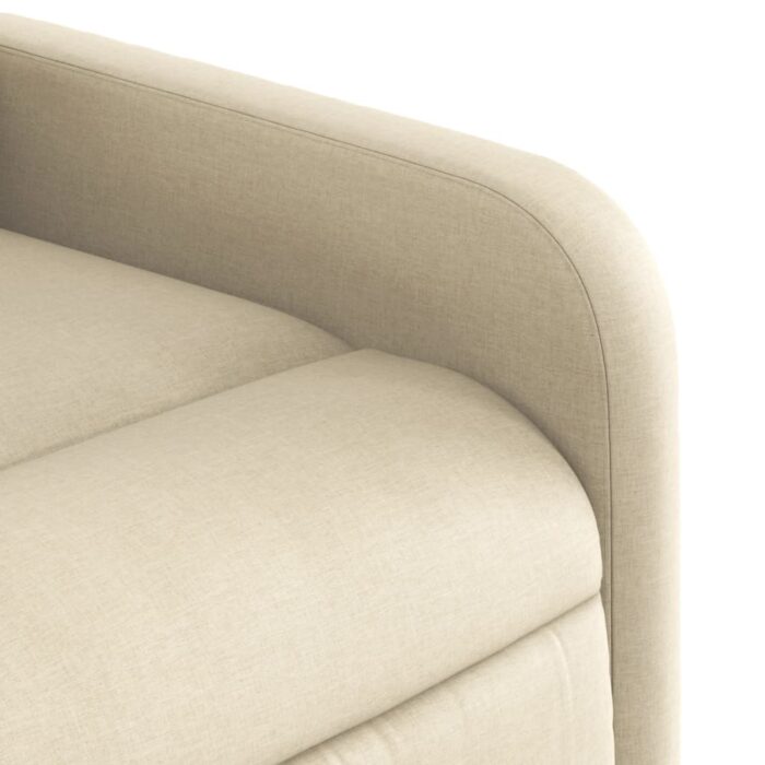 Fauteuil inclinable Crème Tissu – Image 6