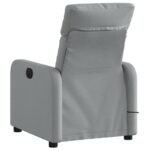 Fauteuil de massage inclinable Gris clair Tissu – Image 2