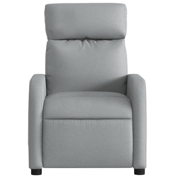 Fauteuil de massage inclinable Gris clair Tissu – Image 5