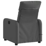 Fauteuil de massage inclinable Gris foncé Tissu – Image 2