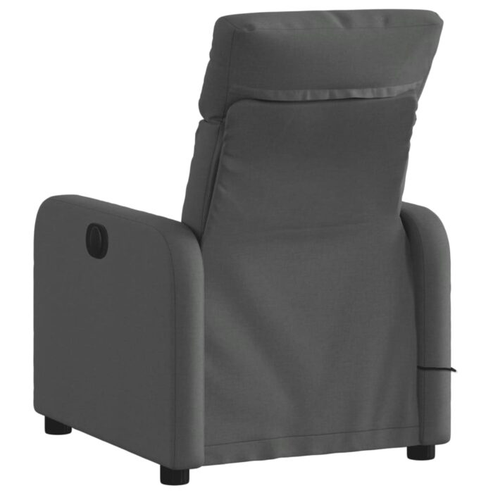 Fauteuil de massage inclinable Gris foncé Tissu – Image 2