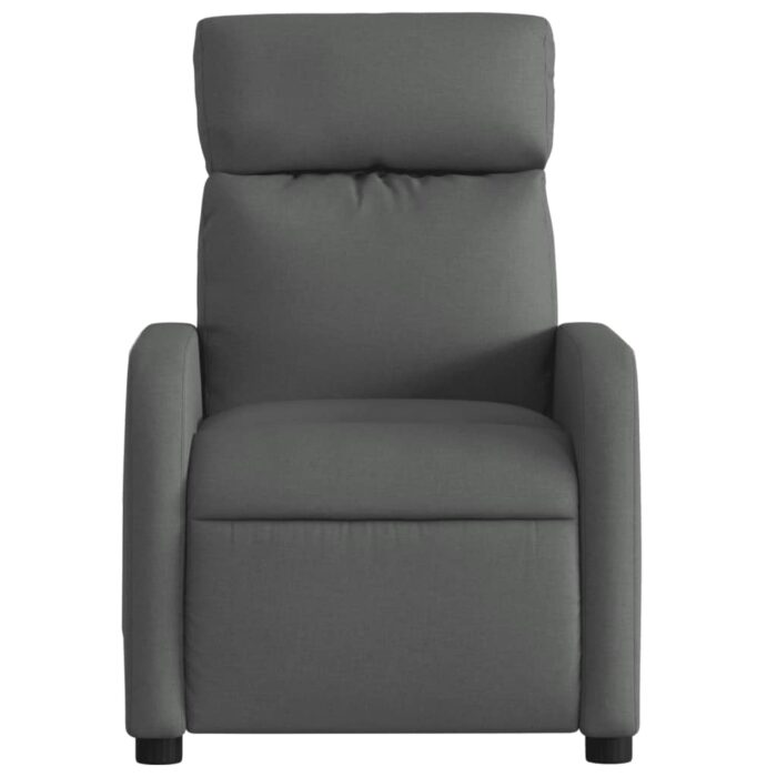 Fauteuil de massage inclinable Gris foncé Tissu – Image 5