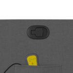 Fauteuil de massage inclinable Gris foncé Tissu – Image 8