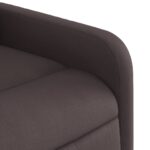 Fauteuil de massage inclinable Marron foncé Tissu – Image 7