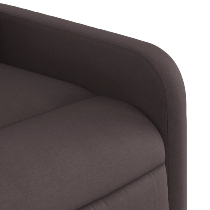Fauteuil de massage inclinable Marron foncé Tissu – Image 7