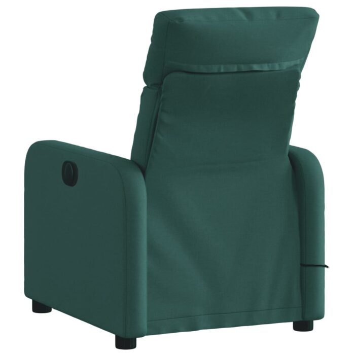Fauteuil de massage inclinable Vert foncé Tissu – Image 2