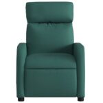 Fauteuil de massage inclinable Vert foncé Tissu – Image 5