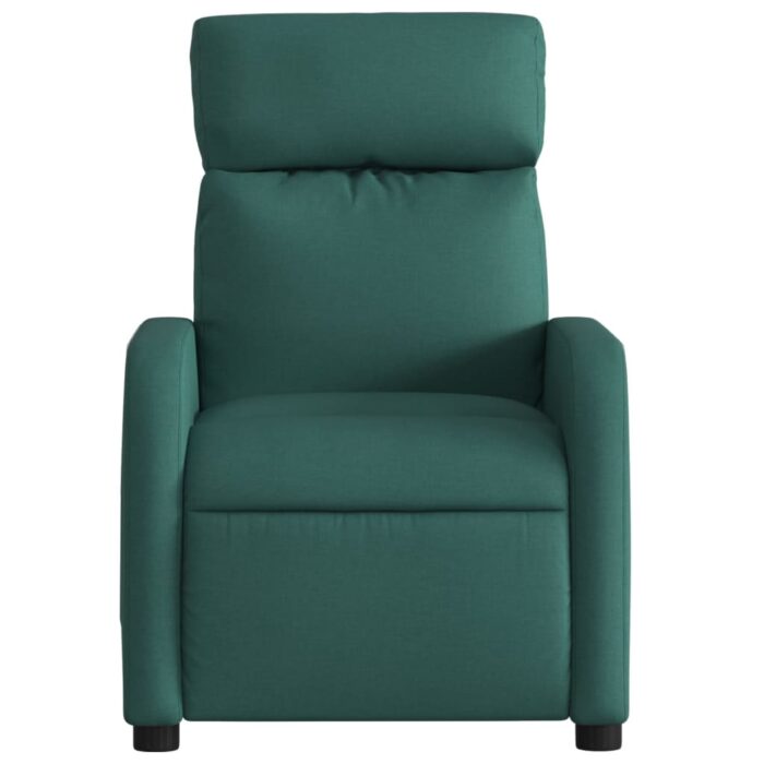 Fauteuil de massage inclinable Vert foncé Tissu – Image 5