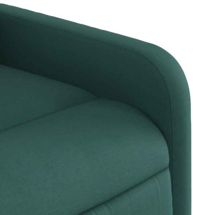 Fauteuil de massage inclinable Vert foncé Tissu – Image 7