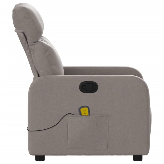 Fauteuil de massage inclinable Taupe Tissu – Image 6