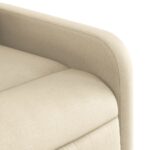 Fauteuil de massage inclinable Crème Tissu – Image 7