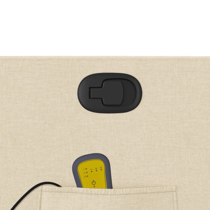 Fauteuil de massage inclinable Crème Tissu – Image 8