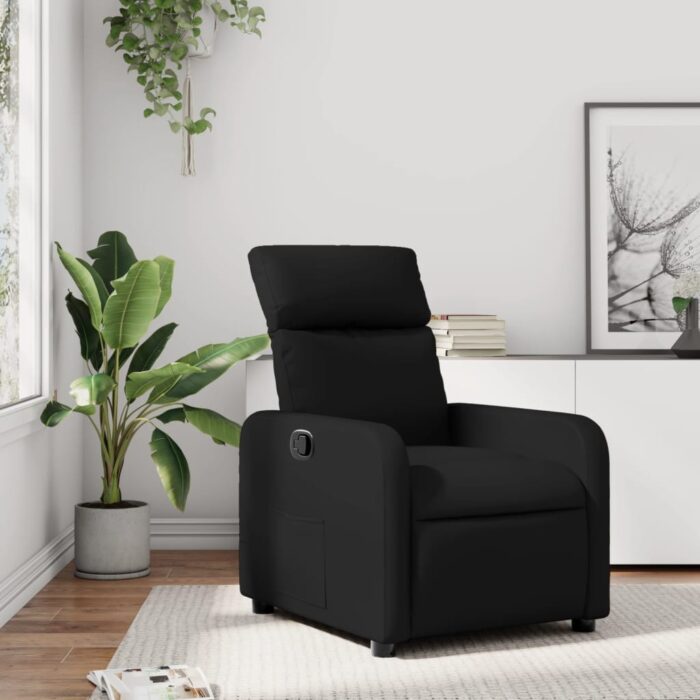 Fauteuil inclinable Noir Similicuir – Image 1