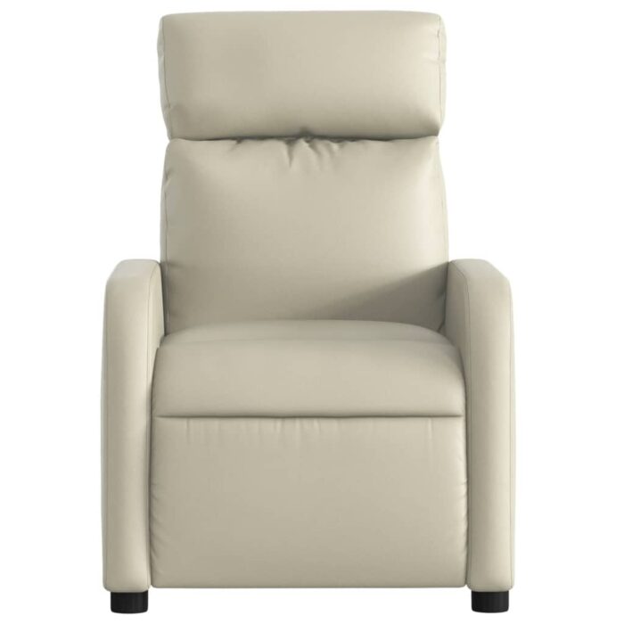 Fauteuil inclinable Crème Similicuir – Image 4