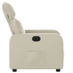 Fauteuil inclinable Crème Similicuir – Image 5