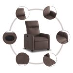 Fauteuil inclinable Marron Similicuir – Image 3