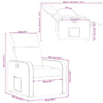 Fauteuil inclinable Gris Similicuir – Image 9