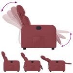 Fauteuil inclinable Rouge bordeaux Similicuir – Image 2