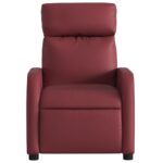 Fauteuil inclinable Rouge bordeaux Similicuir – Image 4