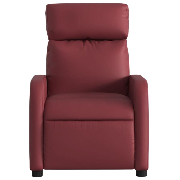 Fauteuil inclinable Rouge bordeaux Similicuir – Image 4